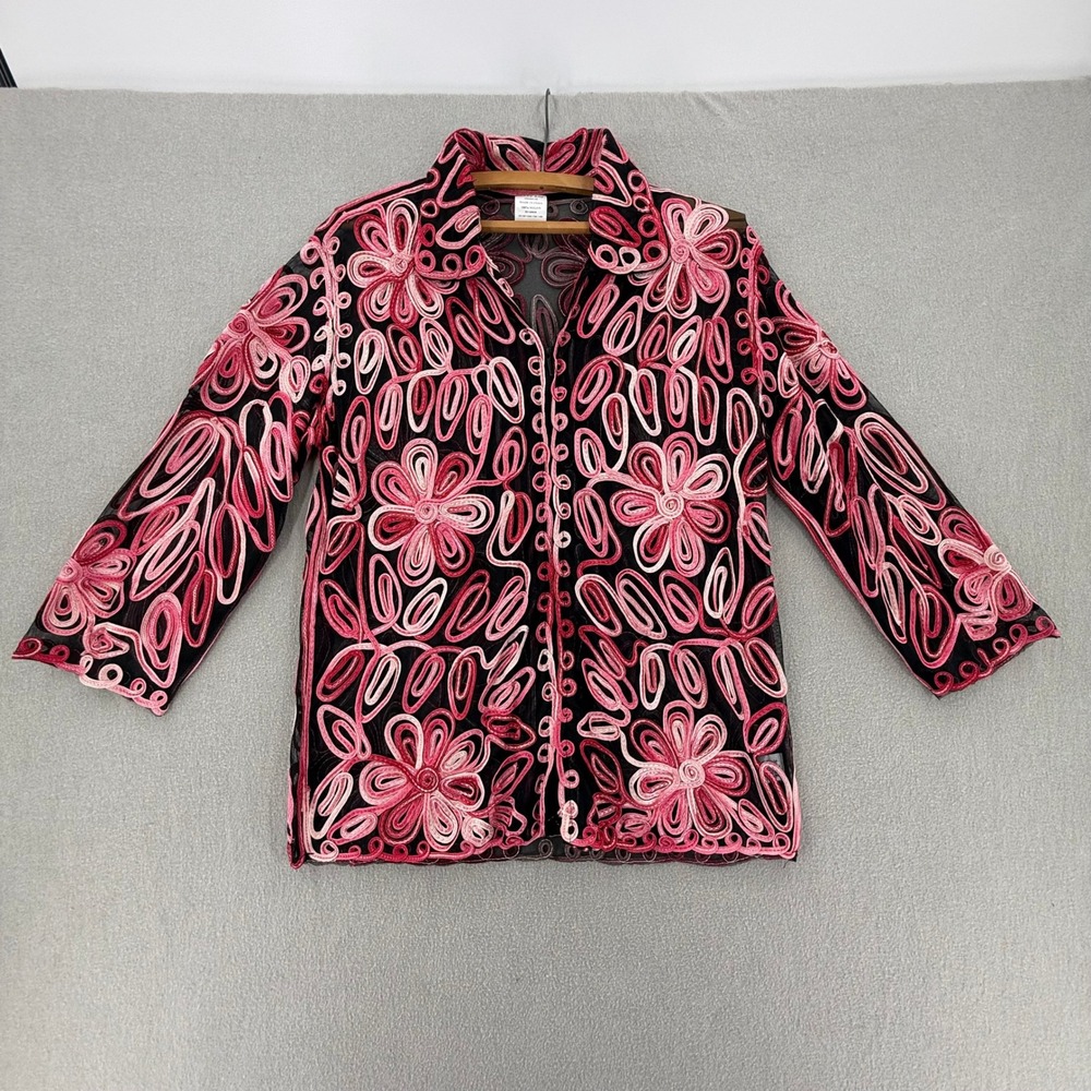 Mary Kay National Sales Director Jacket Embroidered Sheer Mesh Jacket Size Med